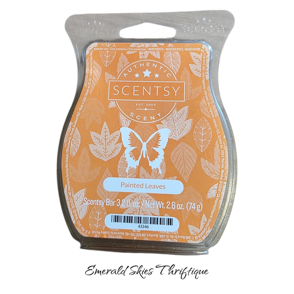 Scentsy painted leaves wax melt‎ bar new fall free ship